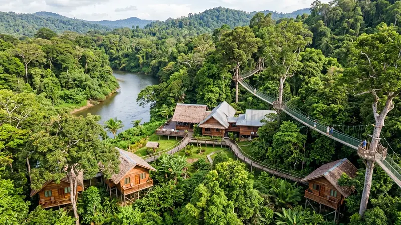 Borneo Rainforest Lodge eco-lodge in pristine ancient Danum Valley rainforest