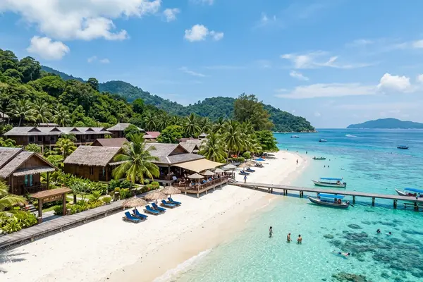 Bubu Long Beach boutique beachfront resort on Perhentian Kecil island