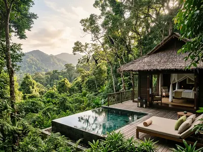 Luxury rainforest villa with private plunge pool at The Datai Langkawi surrounded by tropical canopy