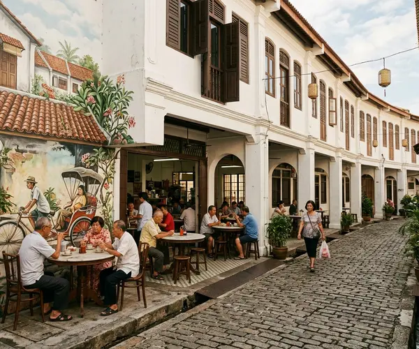 Colonial era shophouses in Ipoh old town