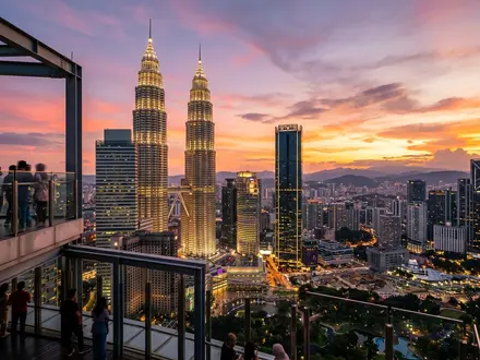 Petronas Towers at Sunset