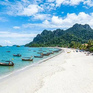 Langkawi island beach with turquoise Andaman Sea