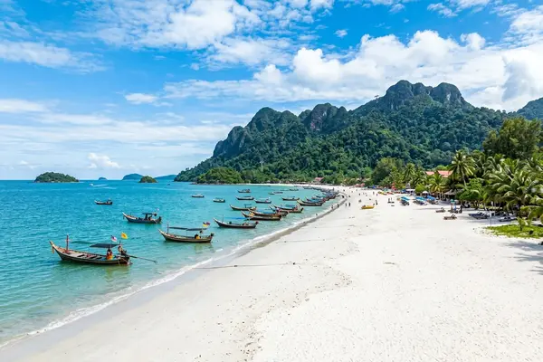 Langkawi island beach with turquoise Andaman Sea