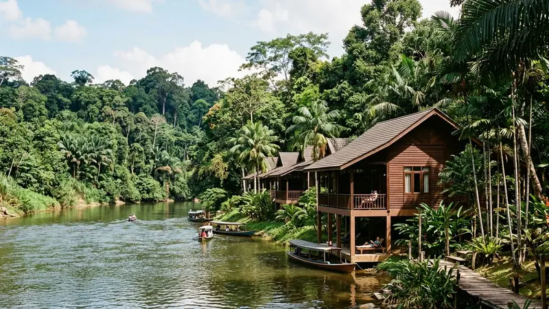 Mutiara Taman Negara chalet-style resort at the edge of ancient rainforest