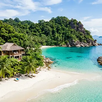 Emerald Bay beach on Pangkor Laut private island